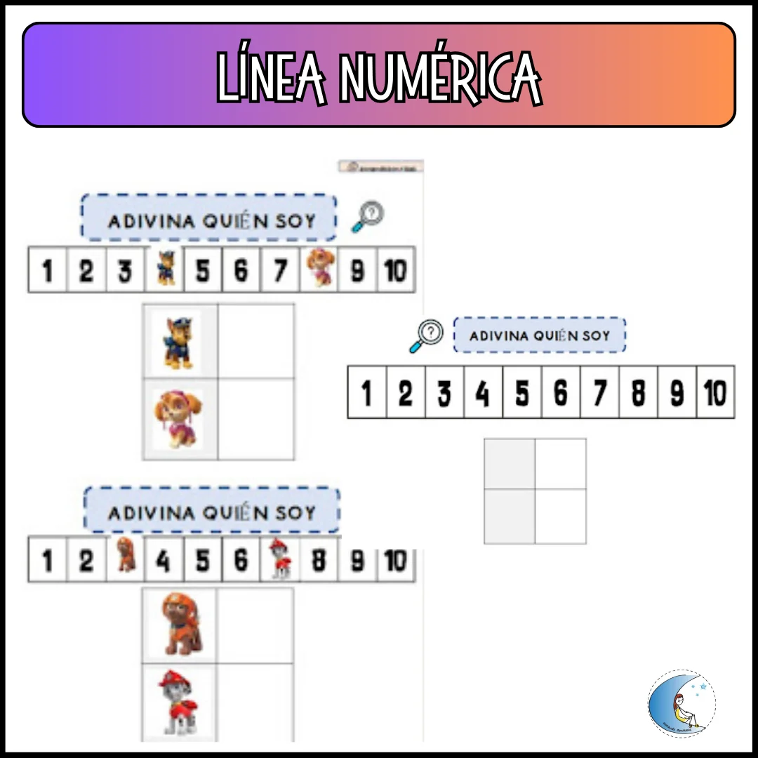 Línea numérica con la Patrulla Canina (ABN)
